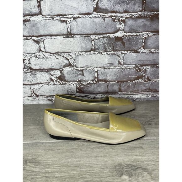Enzo Angiolini Liberty Yellow Patent Leather Gray Flats Women’s Sz 9.5M US/40EU - Picture 11 of 16